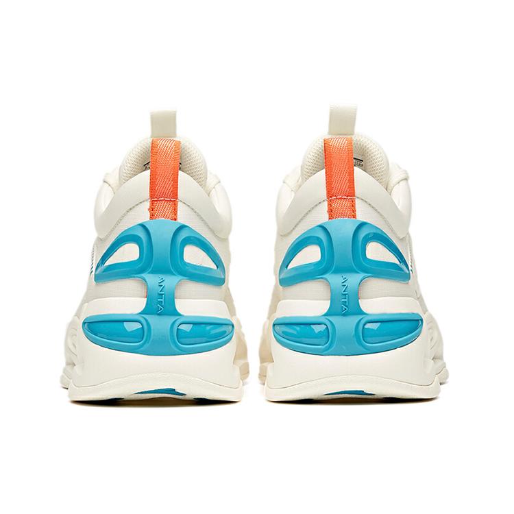 New Anta Running Collection Cushioned Slip Resistant Abrasion Resistant Breathable Low Top Running Shoes Men's White Blue 912045552-4