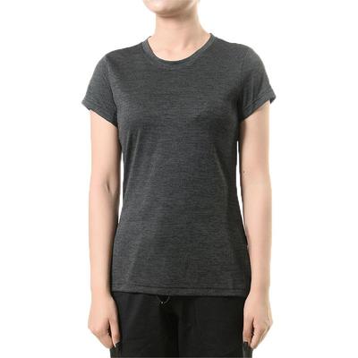 Round Neck Pullover Comfortable Casual Short Sleeve T-Shirt Women T-Shirts Black Gray CY7277