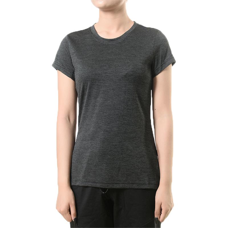 Adidas Round Neck Pullover Comfortable Casual Short Sleeve T-Shirt Women T-Shirts Black Gray CY7277