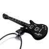 Fashion Cool Punk Black Stainless Steel Guitar Pendant Necklaces Men Women Leather Chain Hiphop Rock Collar Jewelry Dropshipping