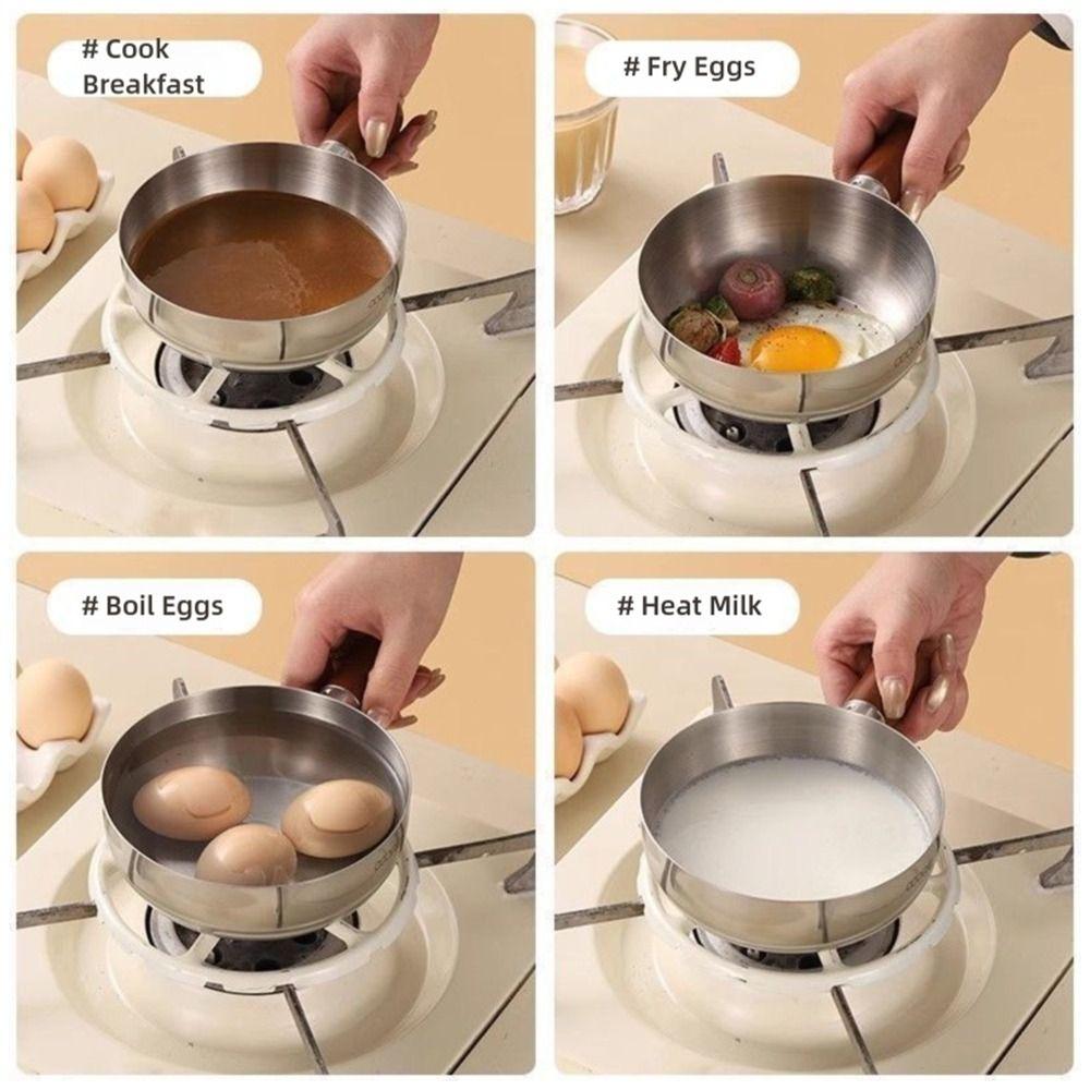 304 Stainless Steel Small Cookware Removable Handle Bowl Mixing Bowl Simple Salad Bowl  Universal