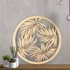 Cadre ajouré en bois rond à décorer Feuillage - Ø 40 cm