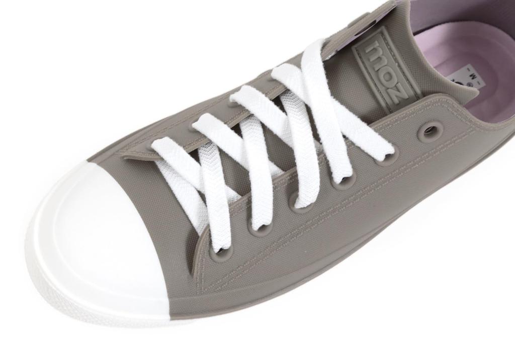 Akiriko MOZ Chaussures de Pluie pour Femmes, Baskets Basses à Lacets en TPE Écologique avec Semelle Intérieure Originale, Gris, Taille S