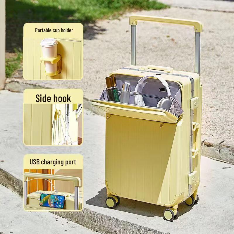 Lishen Front-Opening Aluminum Frame Luggage