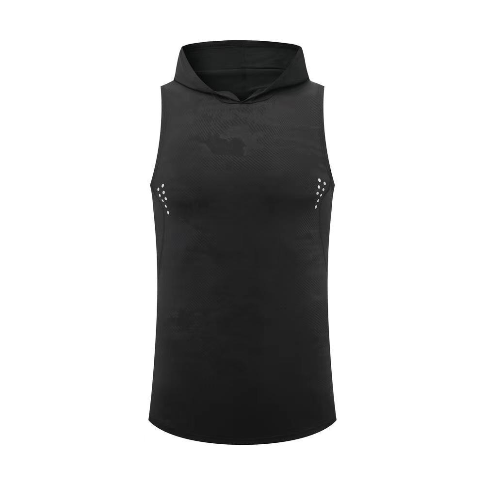 Men's Quick-Dry Hooded Sleeveless Running Vest - Breathable Fitness Top