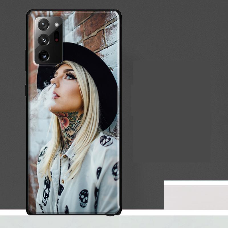 Sexy Tattoo Girl Case For Samsung Galaxy S25 Ultra S23 S22 S21 S24 Ultra S9 S10 S20 Plus S25 FE Phone Cover