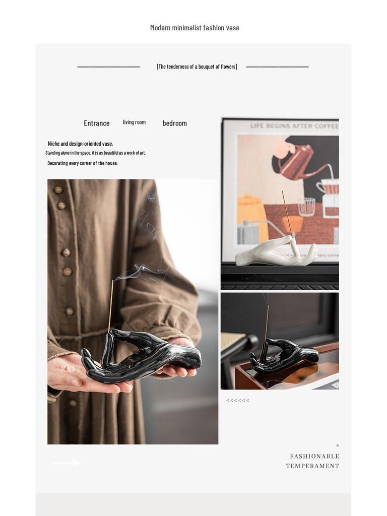 Romantic Ceramic Incense Holder: Creative Desktop Ornament and Gift