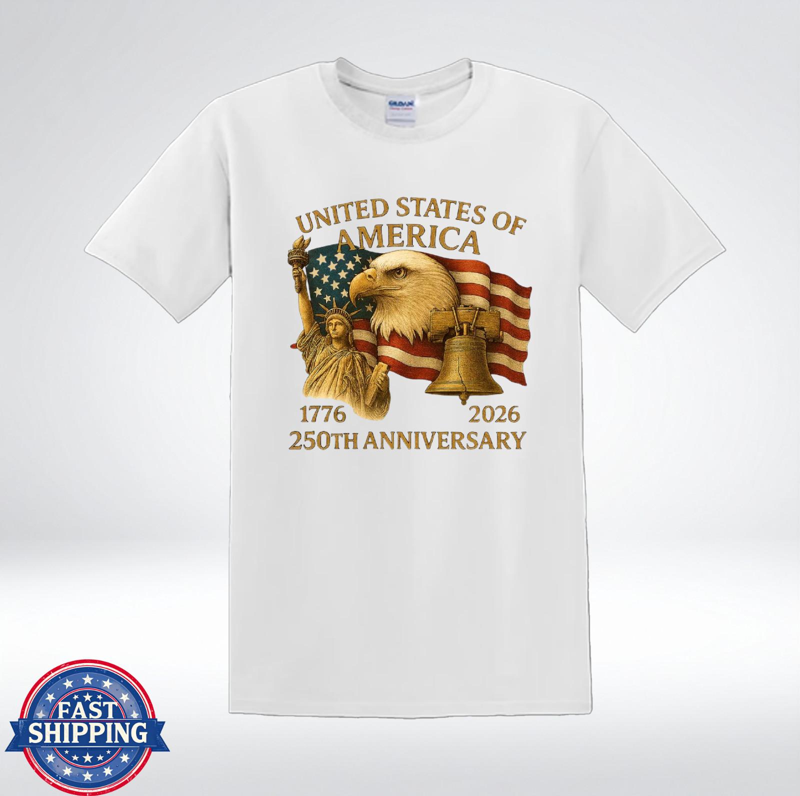 United States of America 250th Anniversary 1776–2026 Patriotic T-Shirt S