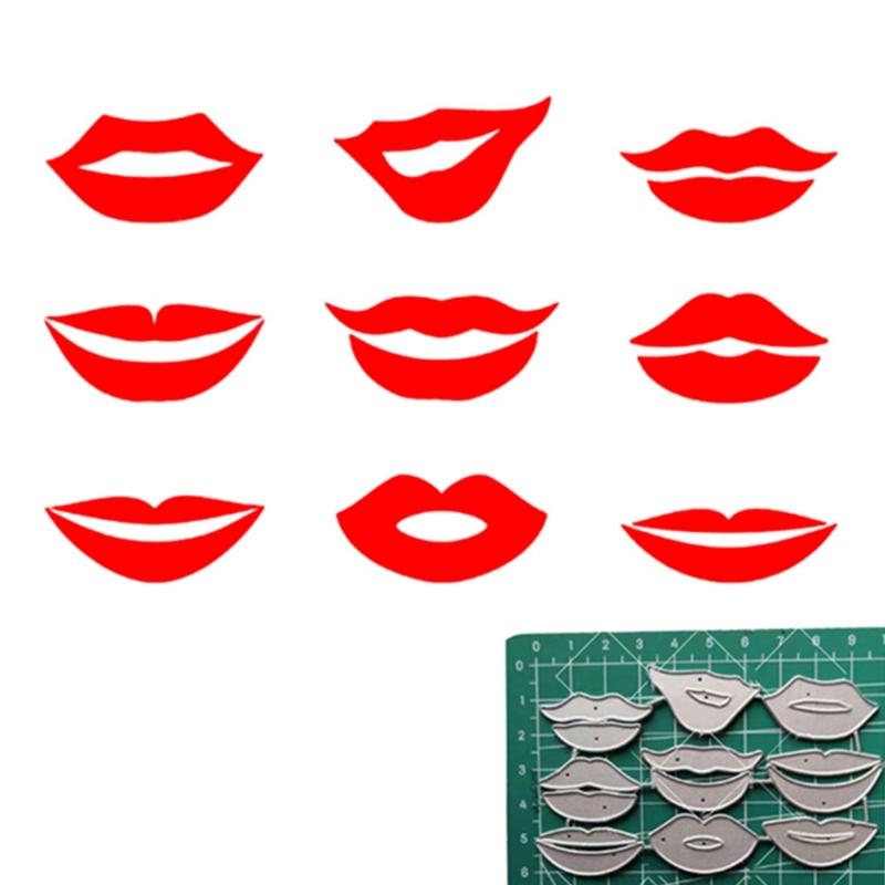 Lips Metal Cutting Dies Handmade Crafts DIY Scrapbooking Embossing Supplies for Children Kid Girls Present