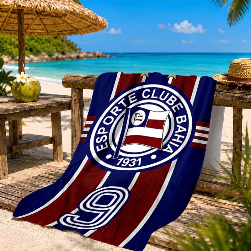 Fc Crest Design Printed Microfiber Beach Towel, Soft And Absorbent, Quick-Dry, Ideal for Summer Travel, Beach Essential, Swimming Pool