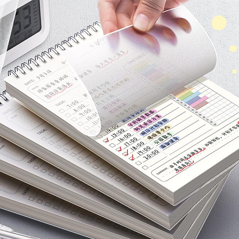 

80 листов Простой планер-ежедневник Спиральный блокнот Расписания Планер Толстый ежедневный блокнот Офисные школьные принадлежности Студенческие канцелярские товары