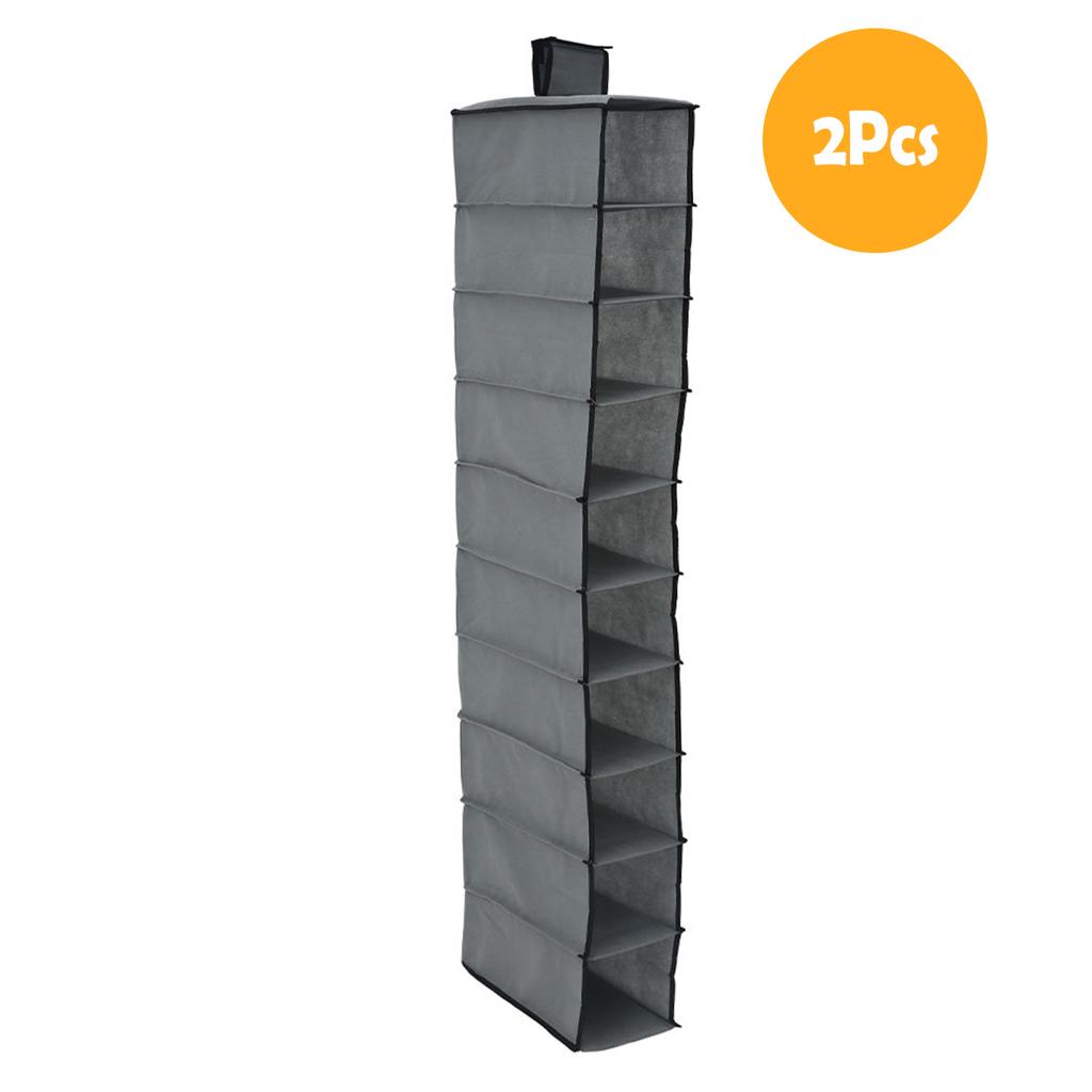 Hanging Shoe Organizer 10-Shelf Hanging Closet Organizers Storage Shoes Organizer Shelves Hanging Shoe Rack Holder for Bedroom