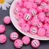 16mm Farbe Billardkugel Loch Acryl Armband DIY Schmuck In Arbeit Handgemachte Accessoires Runde Perlen Lose Perlen