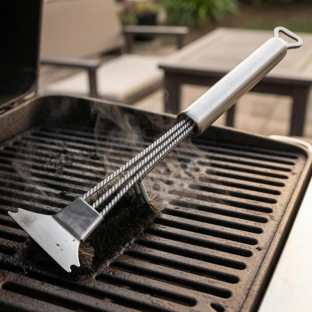 Barbecue Grill Brush Long Handle and Hanging Loop
