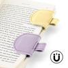 New Magnetic Pen Loop Holder PU Leather Anti-lost Pen Clip Solid Color Multi-functional Bookmark Stationery Supplies