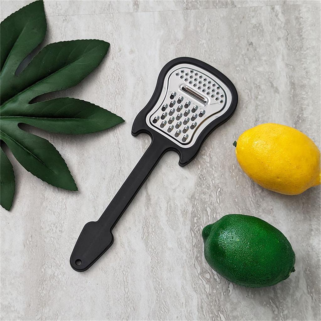 Creative Guitar Shape Sturdy Stainless Steel Cheese and Food Grater with Ergonomic Handle Designs for Easy Use