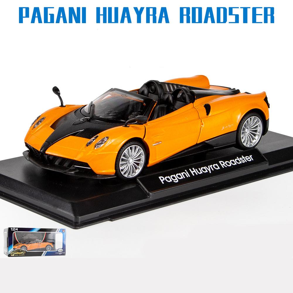 

Масштаб 1/24 Huayra Roadster, литая под давлением модель автомобиля, игрушечный автомобиль с откатным механизмом, звуком и светом для детей, коллекция подарков для мальчиков и девочек 1/24-19.7x8.2x4.5cm