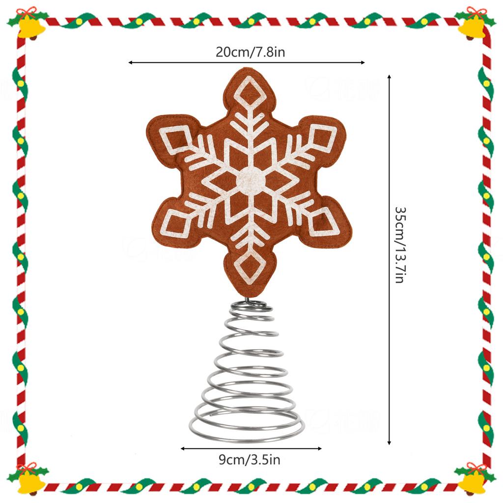 Festliche Atmosphäre Dekoration Robuste Weihnachtsdekoration Rustikaler Schneeflocken-Baumschmuck Für Innen- und Außen-Feiertagsdeko