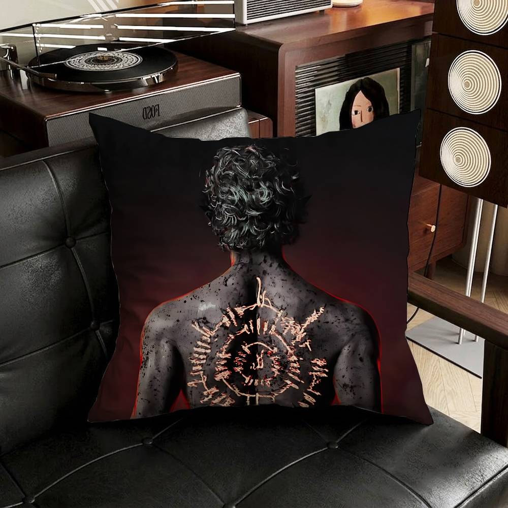 BBaldurs GGate  Astarion Pillow Case Square DoubleSided Printing Short Plush Sofa Cushion Cover Bedroom Bedside Pillow