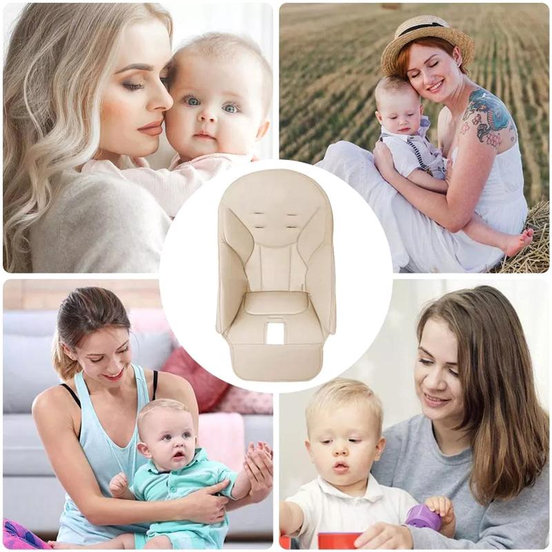 Baby Pu Leather Dining Chair Cover Children Leather Cushion Baby Dining Chair Leather Cover With Padding Seat Case Accessories