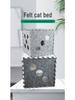 All-Season Wear-Resistant Foldable Cat Bed: Dice-Shaped, Semi-Enclosed, Warm, Detachable, Felt Pet House
