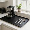 Light Gray Coffee Bar Mat Waterproof Non-Slip Bar Mat Coffee Maker Mat  Under Espresso Machine
