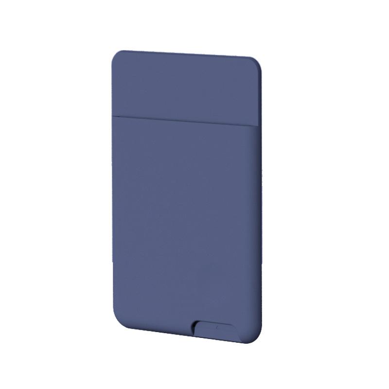 Silicone Cell Phone Wallet Case Mobile Phone Credit ID Card Holder Pocket Fashion Self-Adhesive Sticker Card Bag