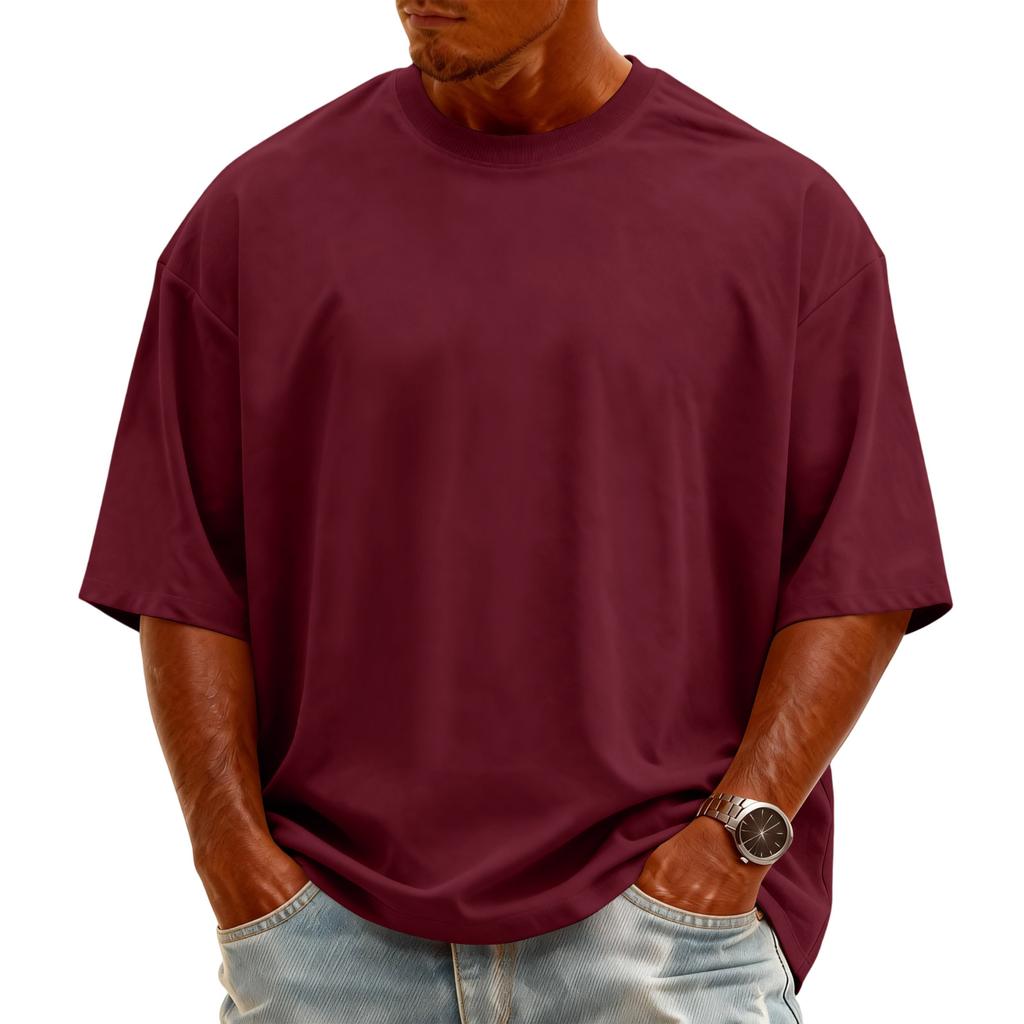 Men's Knit -Neck Short Sleeve T-Shirt | Fashion Casual Pullover For Daily & Weekend Wear