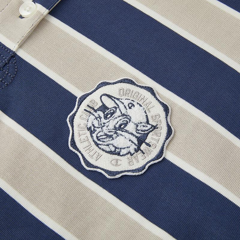 Champion Women's Striped Long Sleeve Polo T-Shirt
