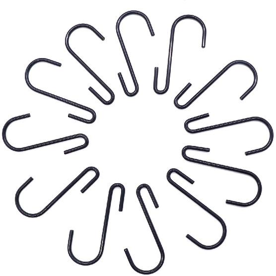 24 Pack 3 inch Heavy Duty S Hooks Pan Pot Holder Rack Hooks Hanging Hangers S Shaped Hooks for Kitchenware Pots Utensils Clothes Bags Towels Plants