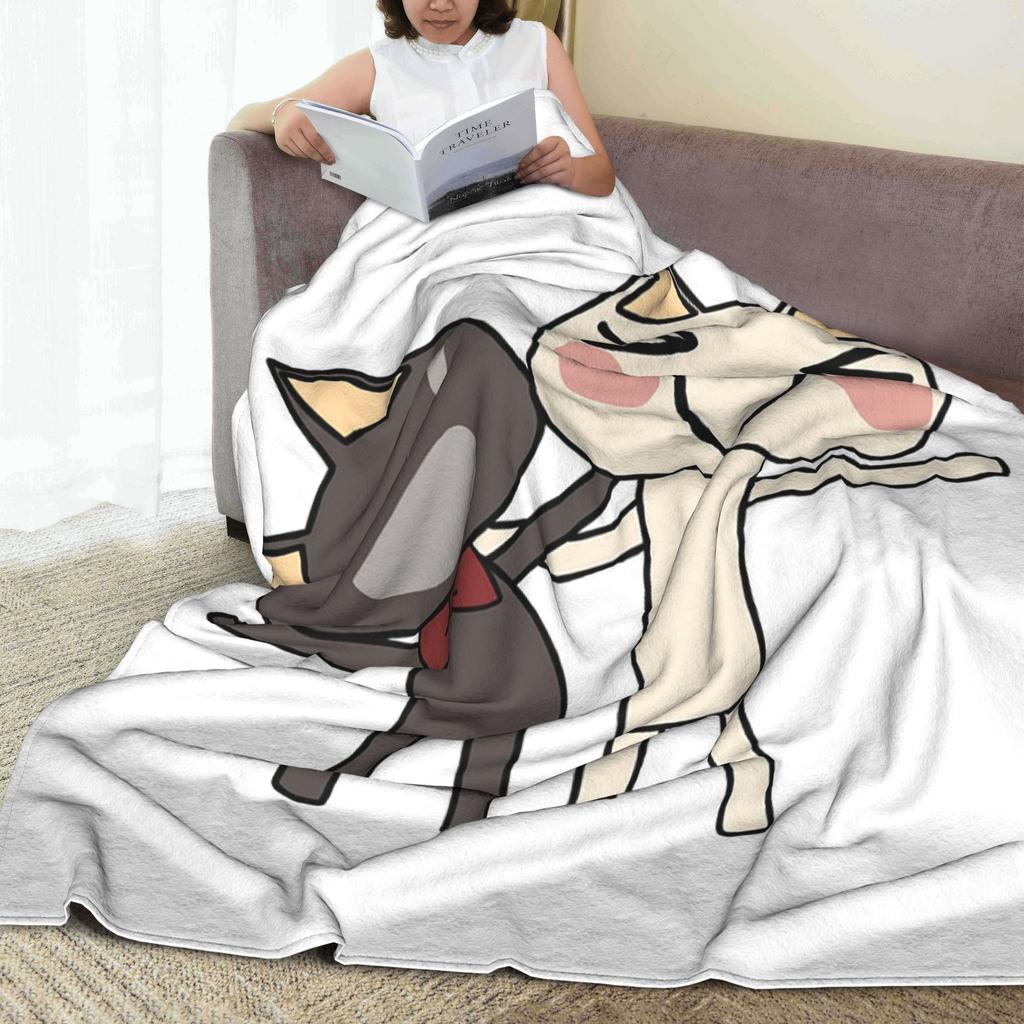 Flannel Throw Blanket Kuro and Toro Warm Plush Blankets Soft Bedspread for Bed Living room Home Picnic Sofa