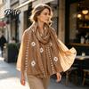 Lightweight Gauze Scarf Solid Color Embroidered Shawl for Women, Soft with Floral Oriental Style Vine Texture, 180x90cm Breathable Wrap Spring Summer