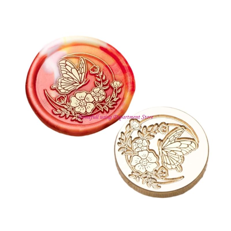 Animal Series Sealing Waxed Stamp Brass Head Butterfly Wax Seal Stamp for Envelope Wedding Invitation Decorations