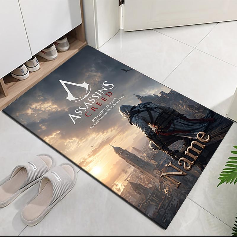 Custom Name Assassin'S Printed Carpet Rug For Office Chair Living Room Bedroom Kitchen Room Decor Gifts