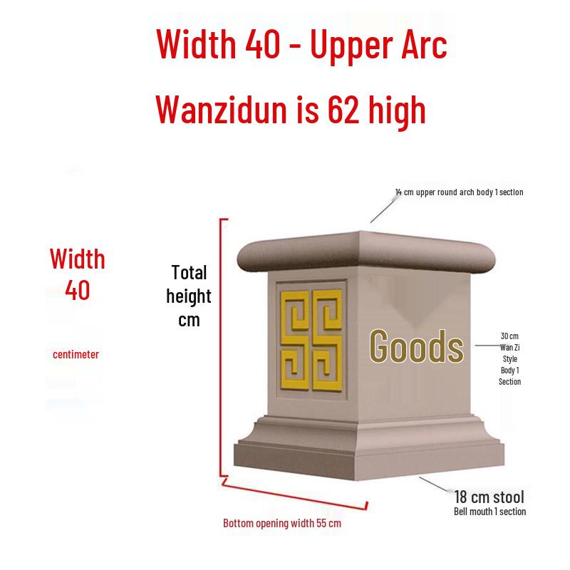 European Villa Courtyard Roman Column Base for Exterior Wall Decoration