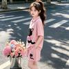 Girls' Summer Outfit Set, New Trendy and Thin Style, Girls' Polo Shirt Short-sleeved Sports Two-piece Set