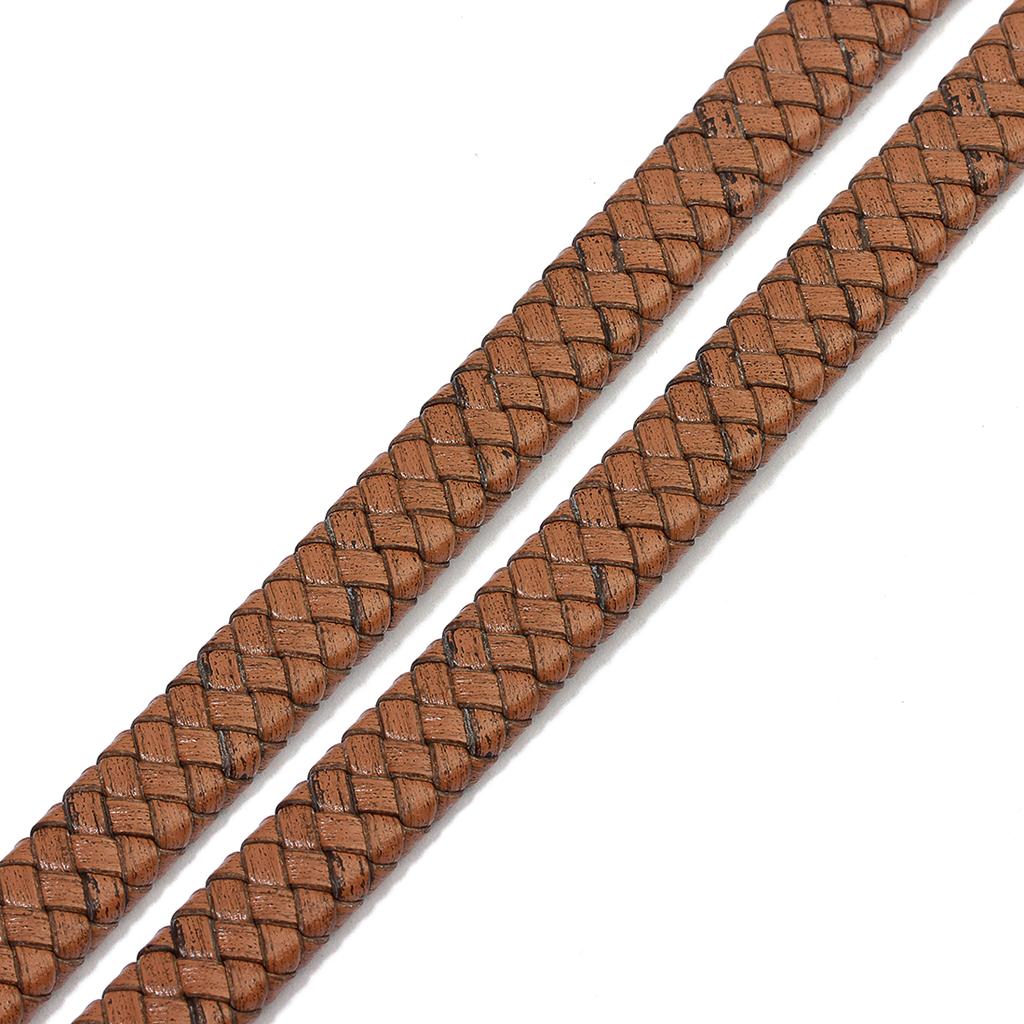 1 Yard Echte Leder Geflochtene Schnur 10/12mm Vintage Flache Schnüre Für DIY Heimdekoration Kleidung Schmuck Zubehör