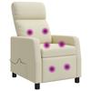 Massage Recliner Cream Artificial Leather