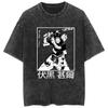 T-shirt in Cotone Lavato Vintage Estate 2026 Jujutsu Kaisen, Stile Streetwear Oversize, Con Toji Fushiguro