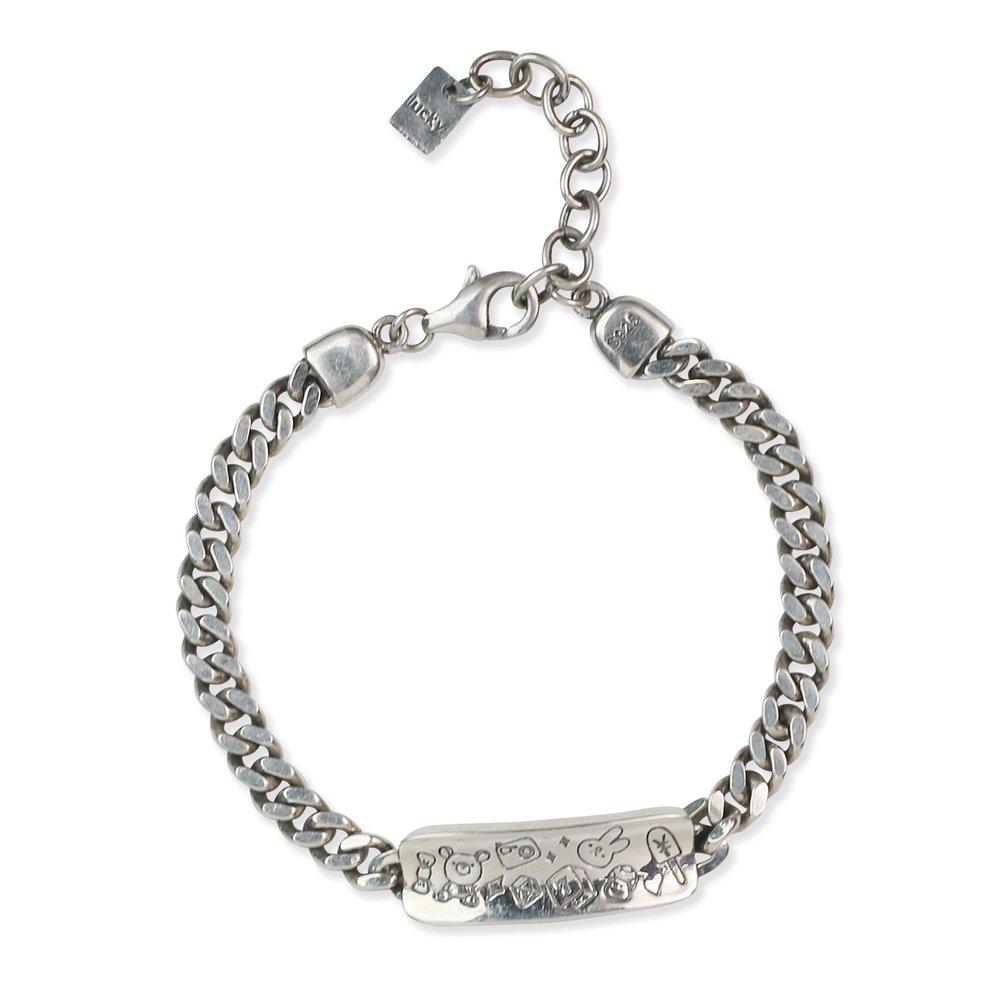 Silver 925 Bold Tack Chain Bracelet