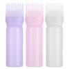 Barber Shampoo Bottle 120ml High-Density Plastic Hair Dye Applicator with Comb Scalp Massage Portable Salon Essential