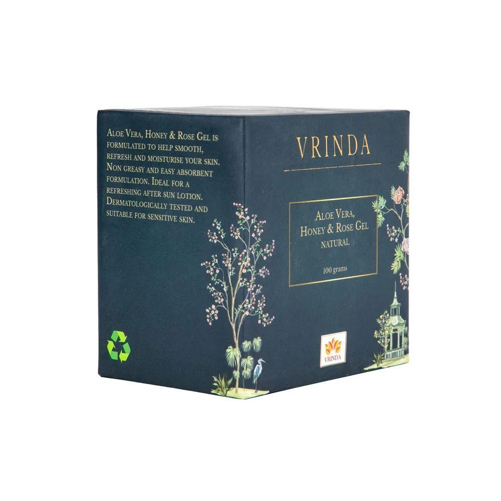Aloe Vera, Bal ve Gül İçeren Nemlendirici Yüz Jeli (100 gram), Aloe Vera, Bal ve Gül Hafif Nemlendirici Yüz Jeli, Vrindaam