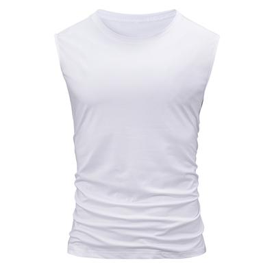 Fashion Men's Vest Tops Men's Casual T-shirt Solid Colour Versatile Sports Vests