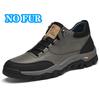 Fashion Luxury Brand Genuine Leather Mens Ankle Boots High Quality Outdoor Sneakers Fashion Treking Footwear Non-Slip Man Hiking Shoes