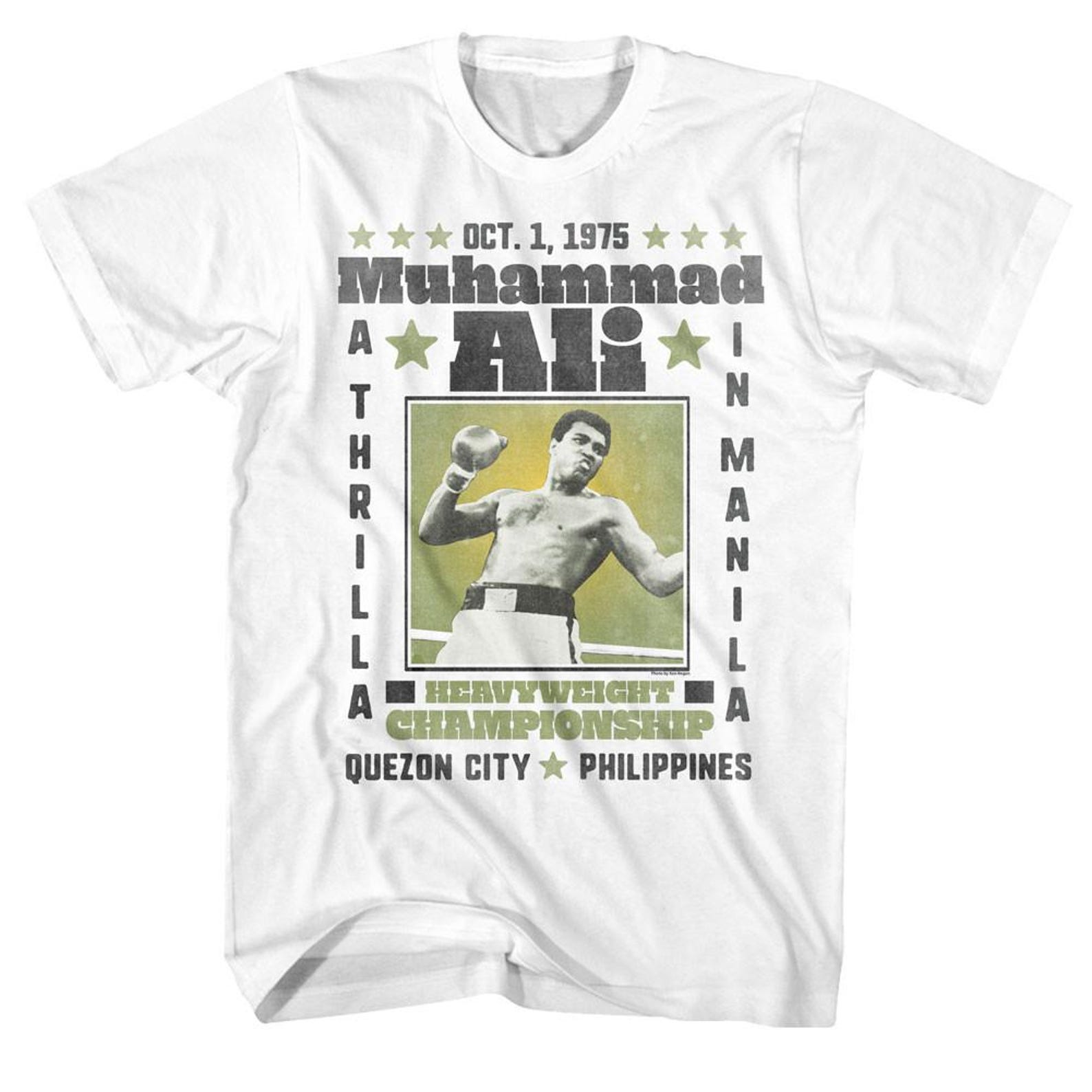 Muhammad Ali A Thrilla White Adult T-Shirt M