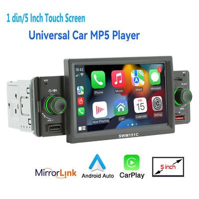 Car Radio 1 Din 5 Inch Central MultiMedia MP5 Player Carplay Android Auto Stereo MirrorLink 2 USB Universal Car Autoaudio