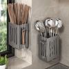 Wall-Mounted Breathable Chopstick & Spoon Holder with Drainage