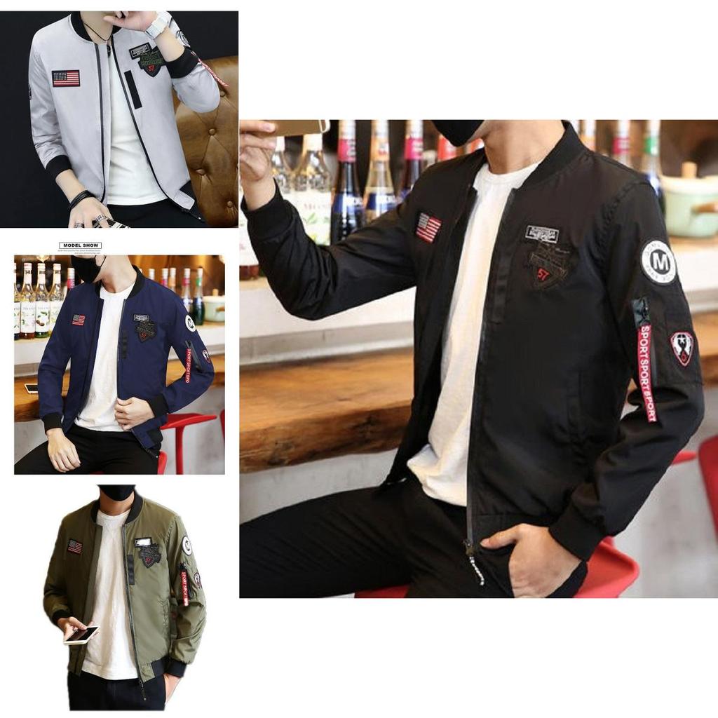 New Collar Mens Baseball Uniform Korean Version Of The Air Force Jacket Flight