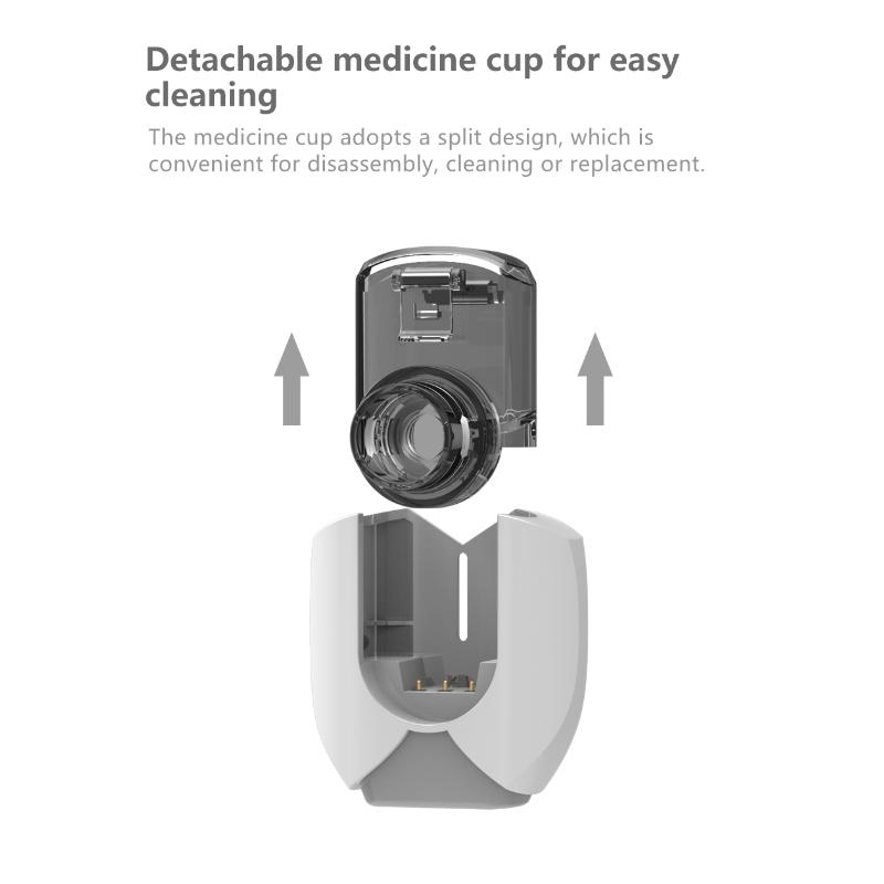 Mini nebulizator cu plasă, portabil, portabil, automatizator de inhalare, silențios, nebulizator cu ultrasunete, pentru copii, adulți, umidificator pentru astm