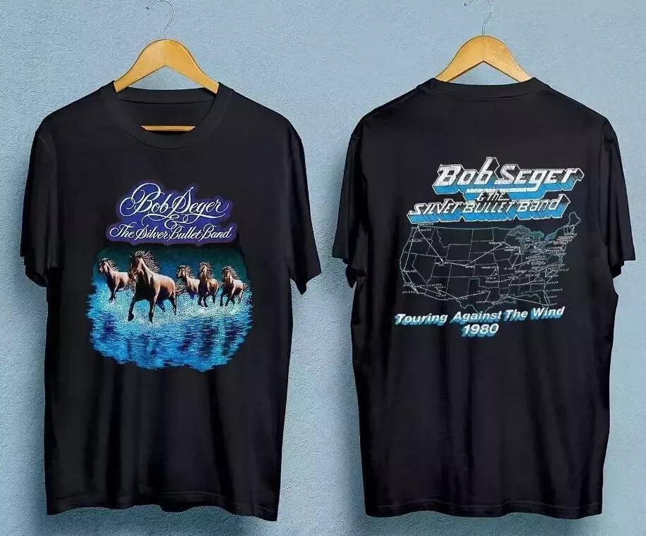 Original BOB SEGER 1980 Tour T-Shirt Tops tees Men's Women's